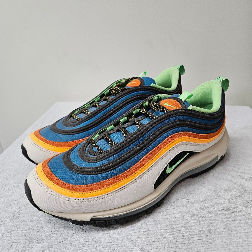 Nike Air Max 97 Blue Orange Green Sneakers